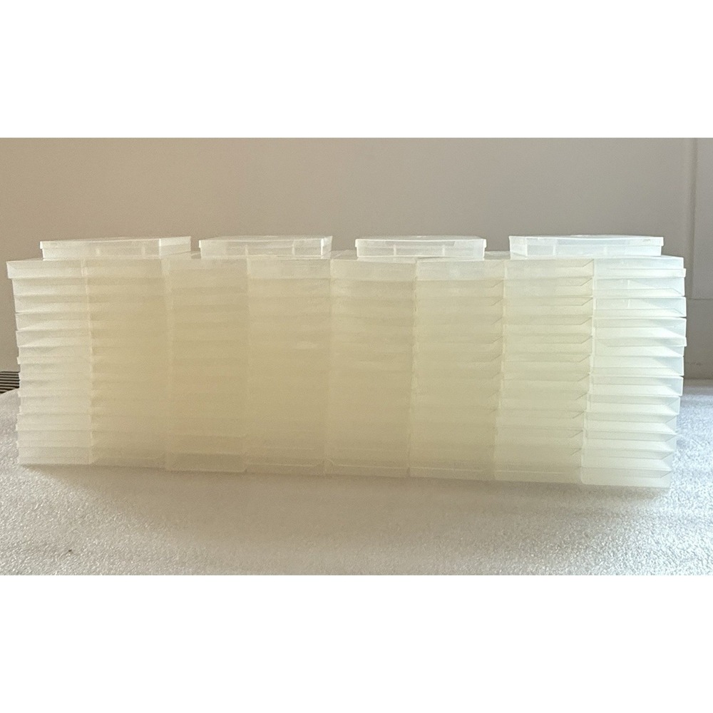 Lot of 100 Empty Cassette Tape Cases Norelco Style Clear Plastic NEW Bulk
